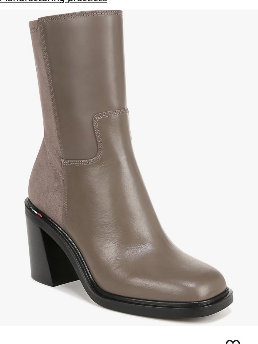 Franco Sarto leather fabric  gray chunky ankle zip boots nib Sz 7 m